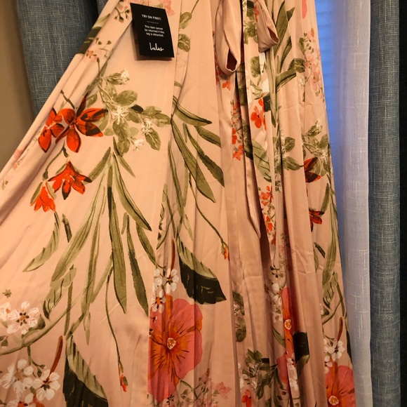 𝘉𝘭𝘶𝘴𝘩 𝘗𝘪𝘯𝘬 𝘍𝘭𝘰𝘳𝘢𝘭 𝘗𝘳𝘪𝘯𝘵 𝘚𝘢𝘵𝘪𝘯 𝘔𝘢𝘹𝘪 𝘋𝘳𝘦𝘴𝘴 - Picture 7 of 12